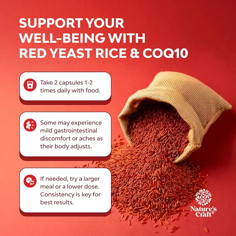 Nature’s Craft Red Yeast Rice with CoQ10 | Cardiovascular Support |120 Count - Image 4