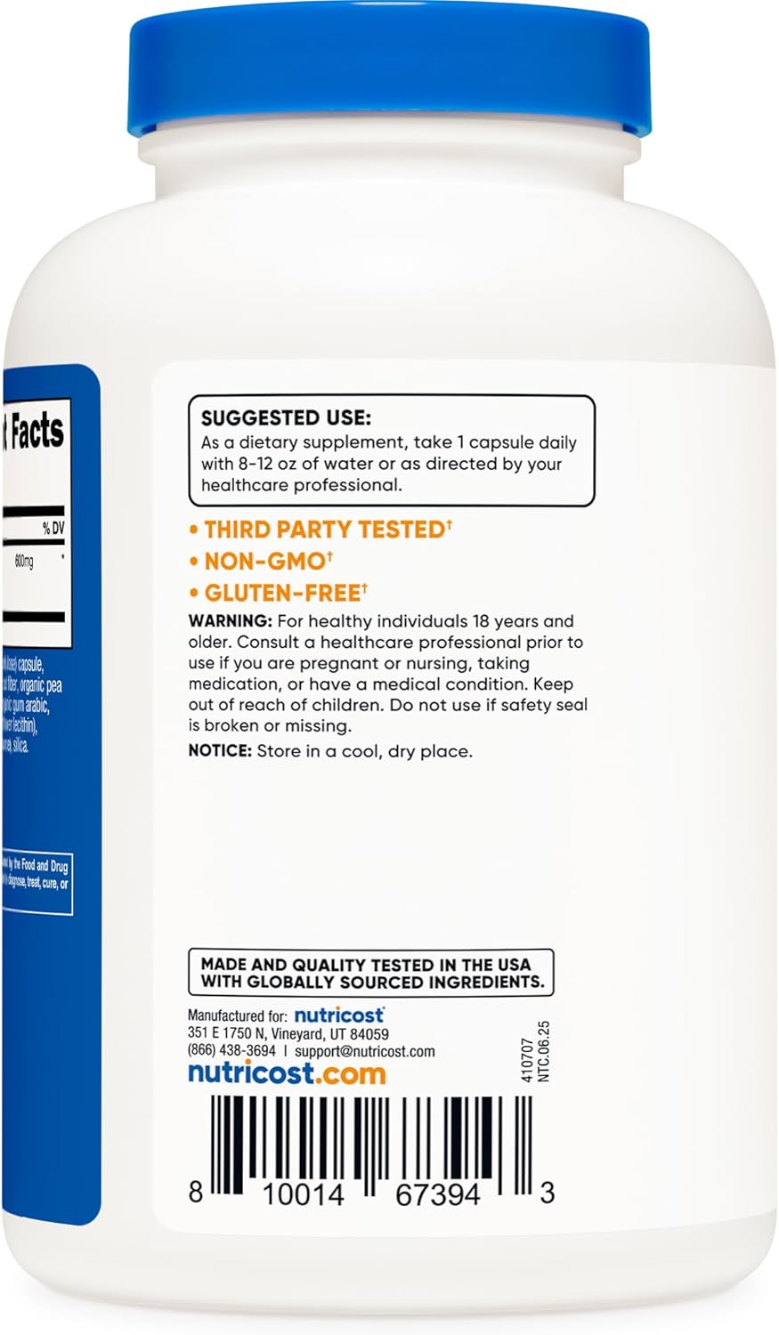 Nutricost Artichoke Extract 600mg | 240 Veggie Capsules - Image 3