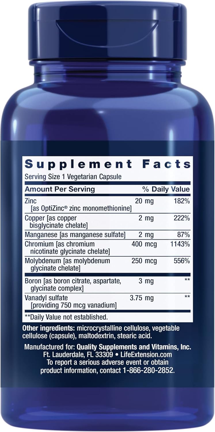 Life Extension Only Trace Minerals | 90 Capsules - Image 3