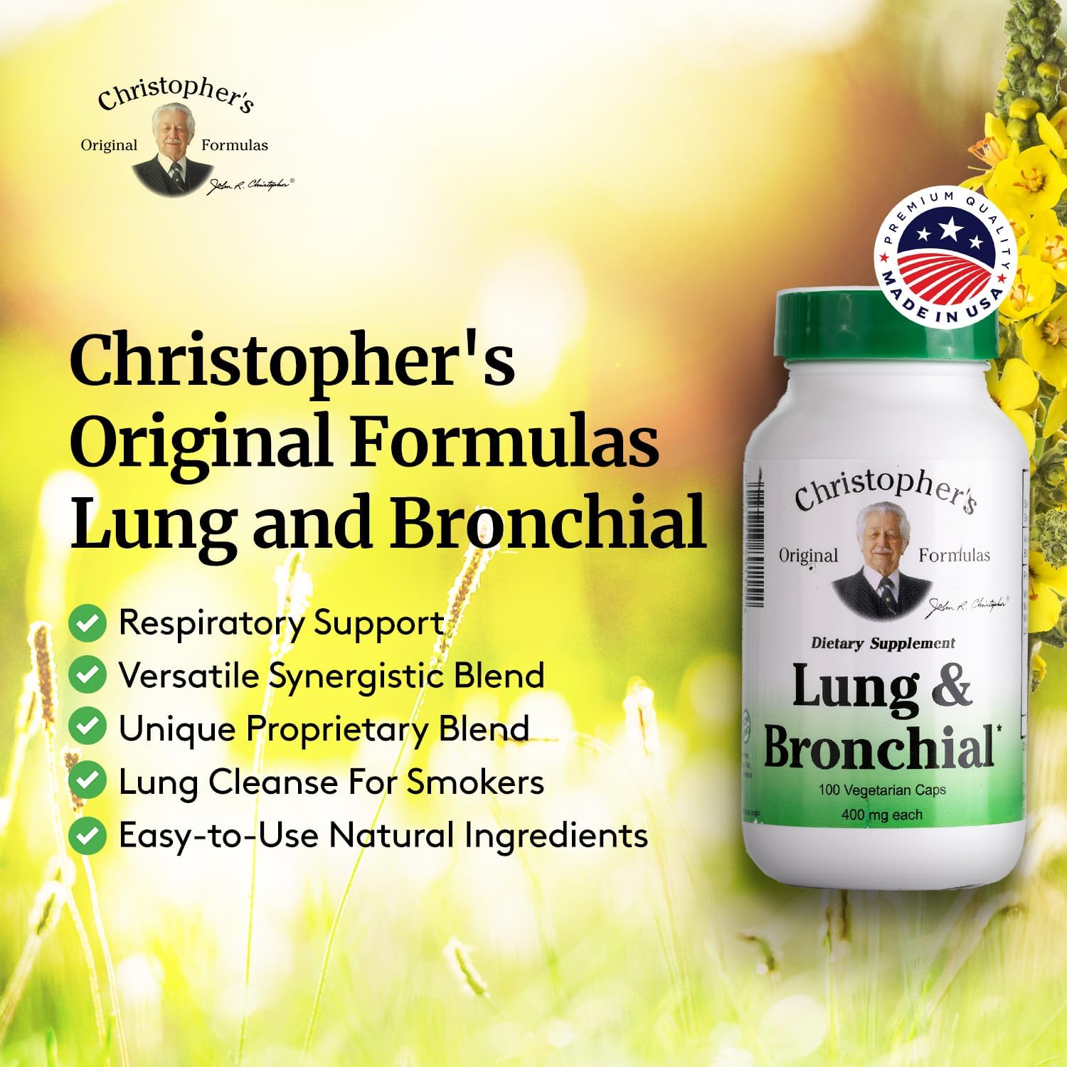 Christopher’s Lung & Bronchial Formula | Herbal Respiratory Support | 100 Caps - Image 4