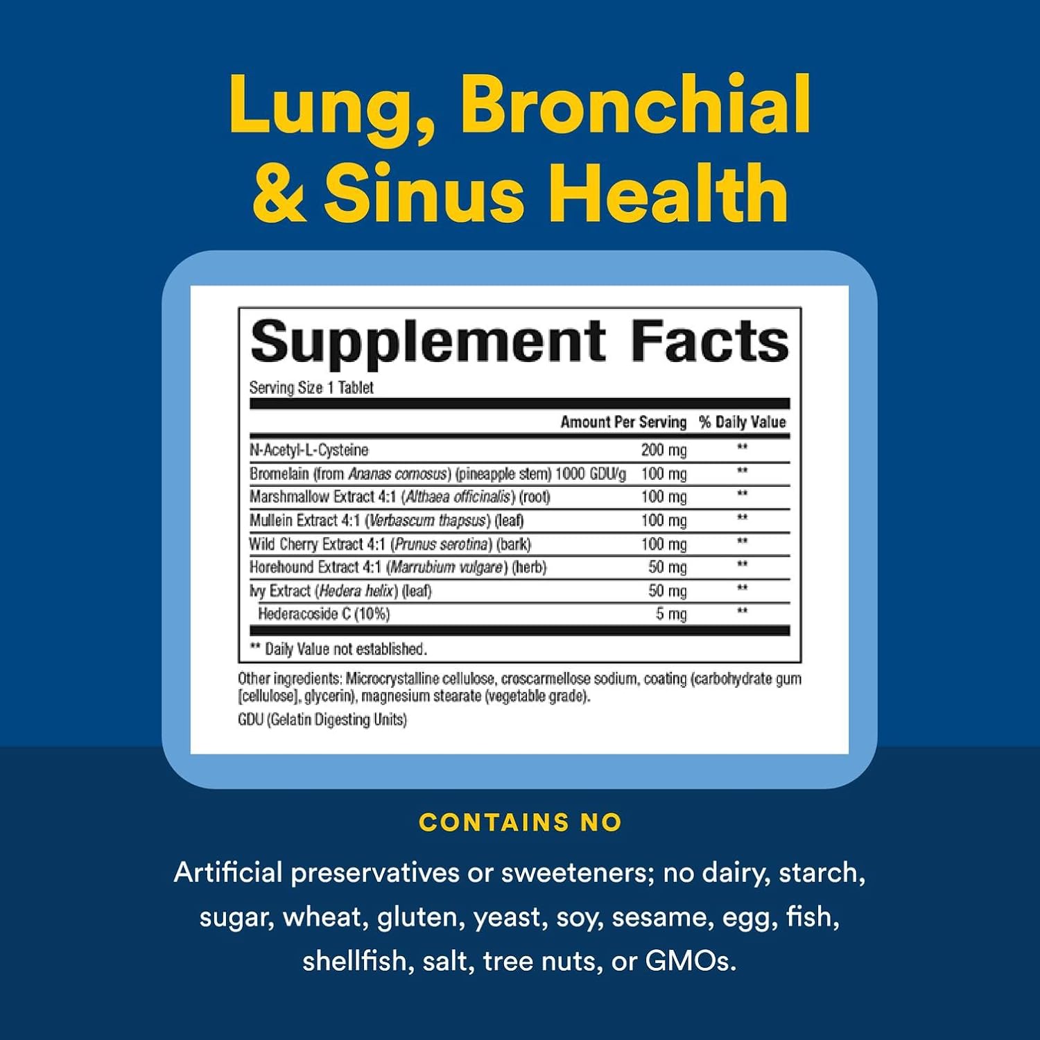 Natural Factors Lung, Bronchial & Sinus Health | 45 Tablets - Image 2