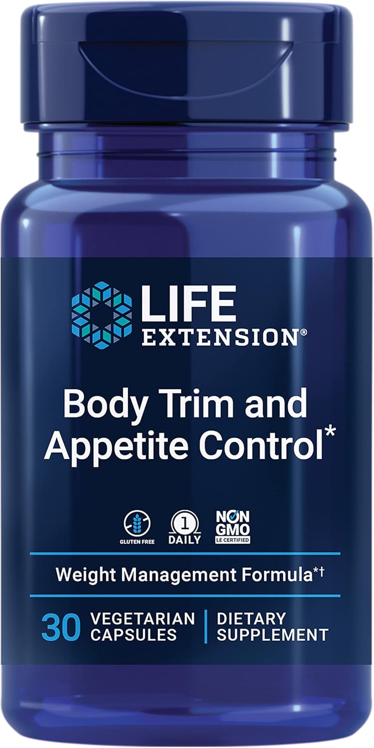 Life Extension Body Trim and Appetite Control, Lemon Verbena, Hibiscus, Healthy Weight, Promotes Satiety, Weight Management, 30 Capsules