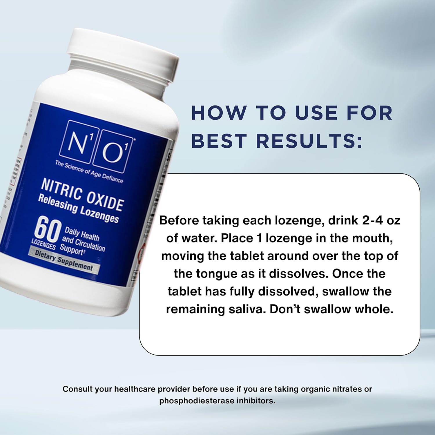 N1O1 Nitric Oxide Lozenges | Developed by Dr. Nathan S. Bryan | 60 Count - Image 5