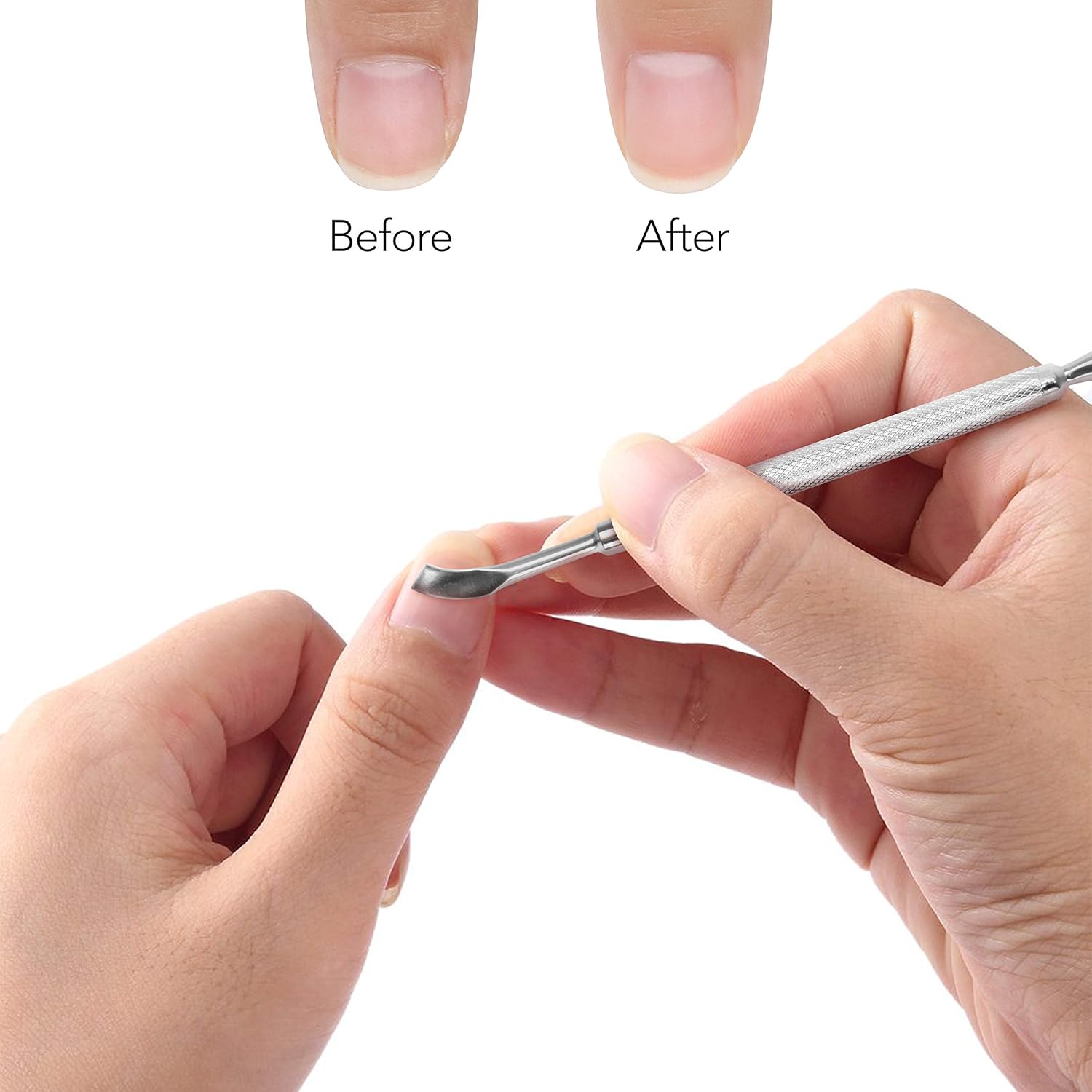 Professional Cuticle Pusher & Gel Remover Tool | Stainless Steel - Image 4