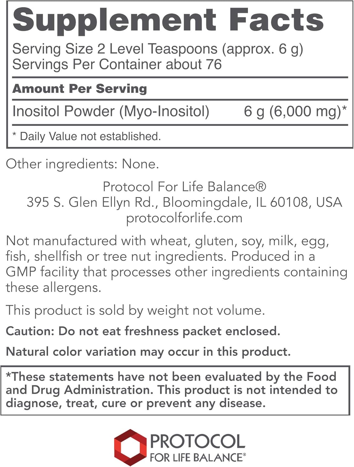 Protocol For Life Balance Myo-Inositol Powder | 1 lb - Image 2