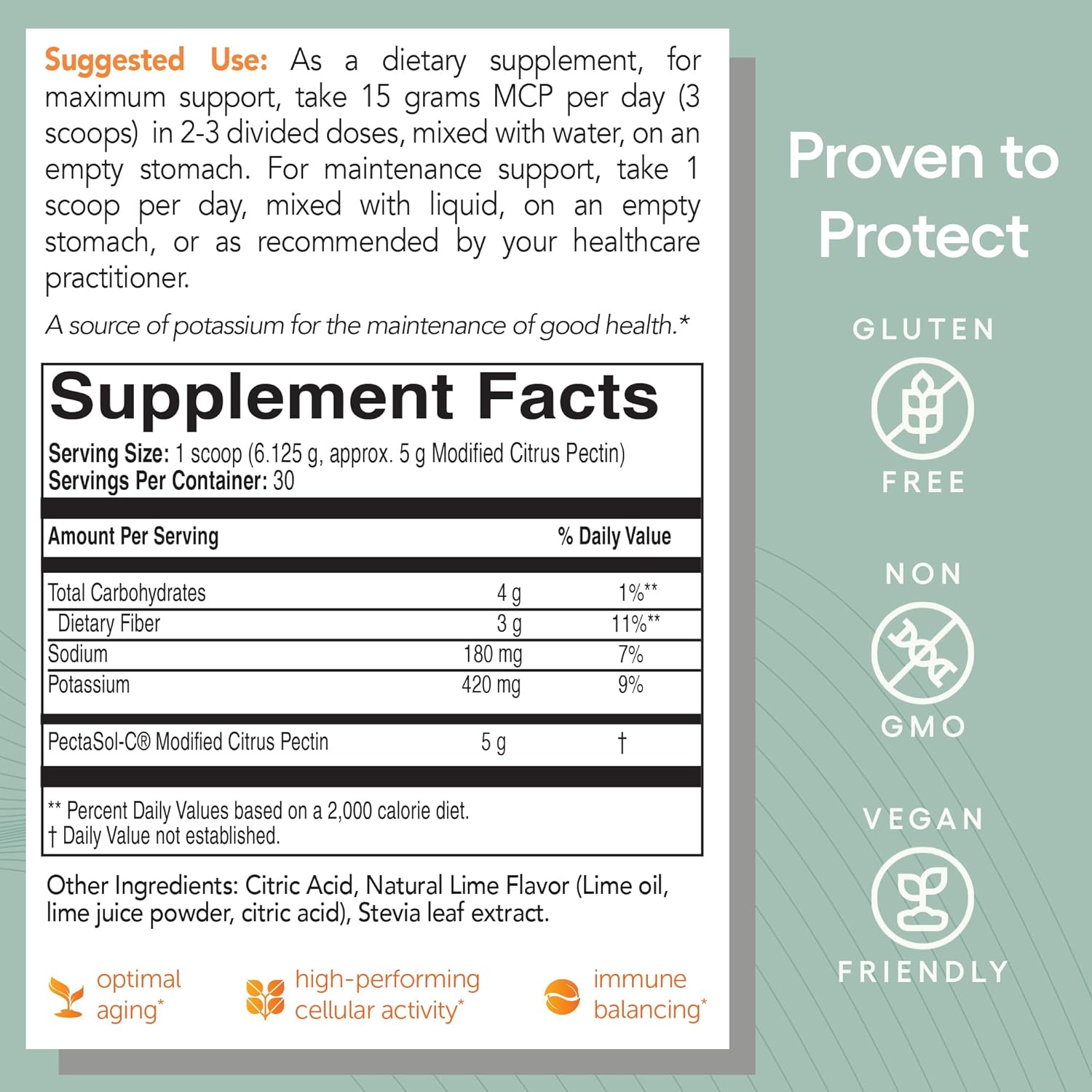 PectaSol Modified Citrus Pectin | Galectin-3 Support |184g Lime Powder - Image 2