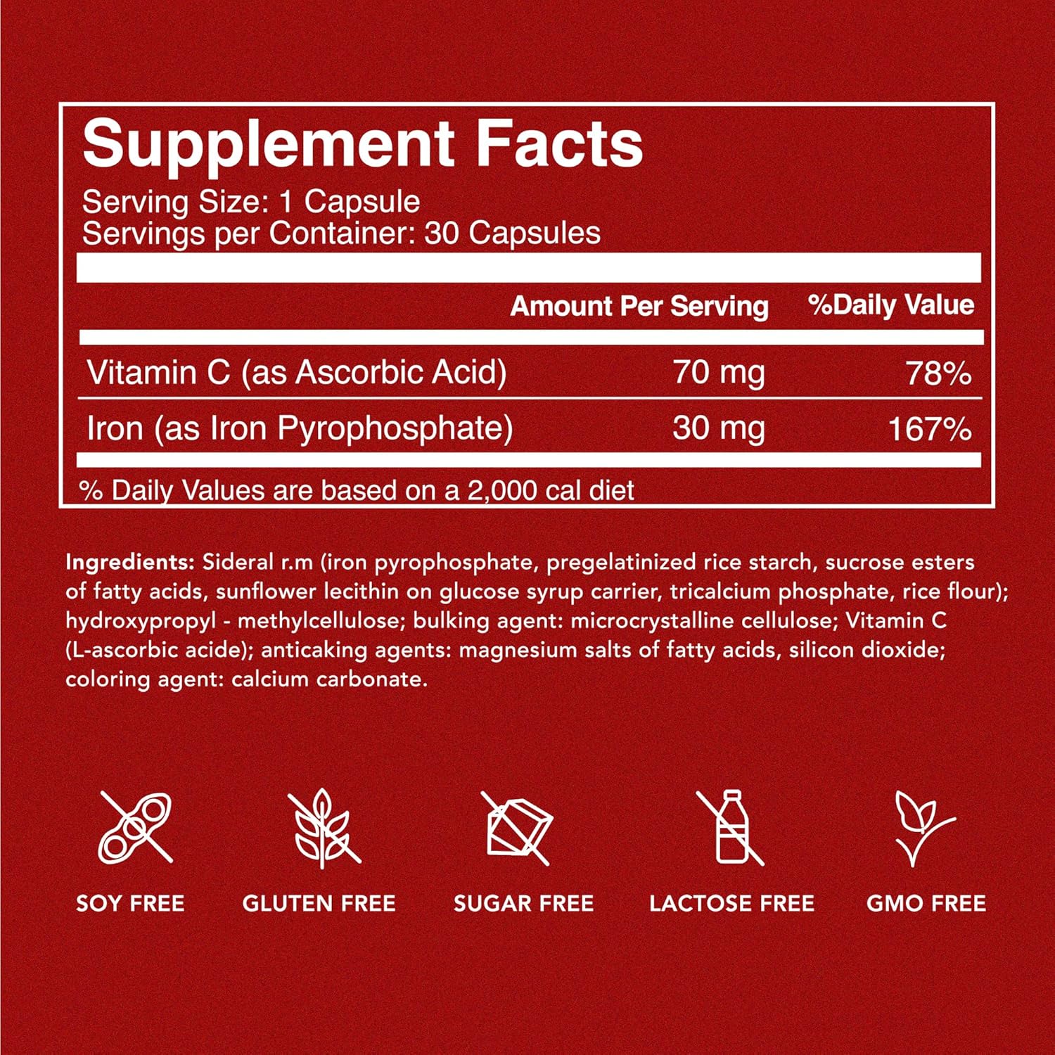 SiderAL Forte Iron Supplement | High Absorption | 30 capsules - Image 2