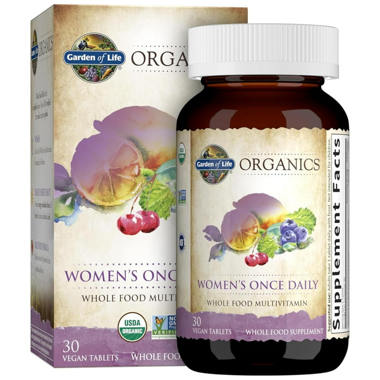 Organic Women's Once Daily Multivitamin | Garden of Life Mykind | 30 Ct