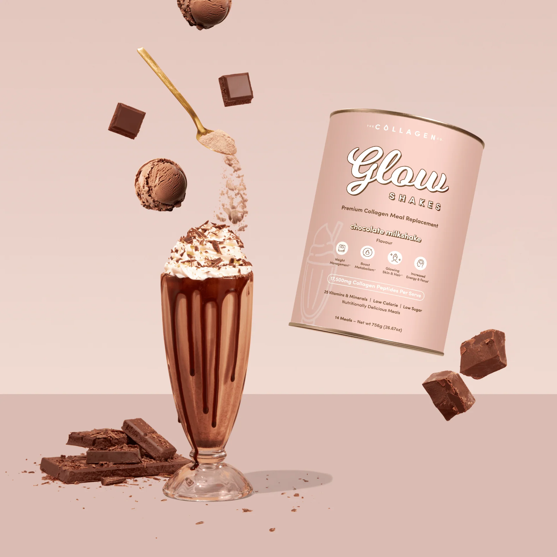 Chocolate milkshake Collagen Meal Replacement - 784g - Image 10
