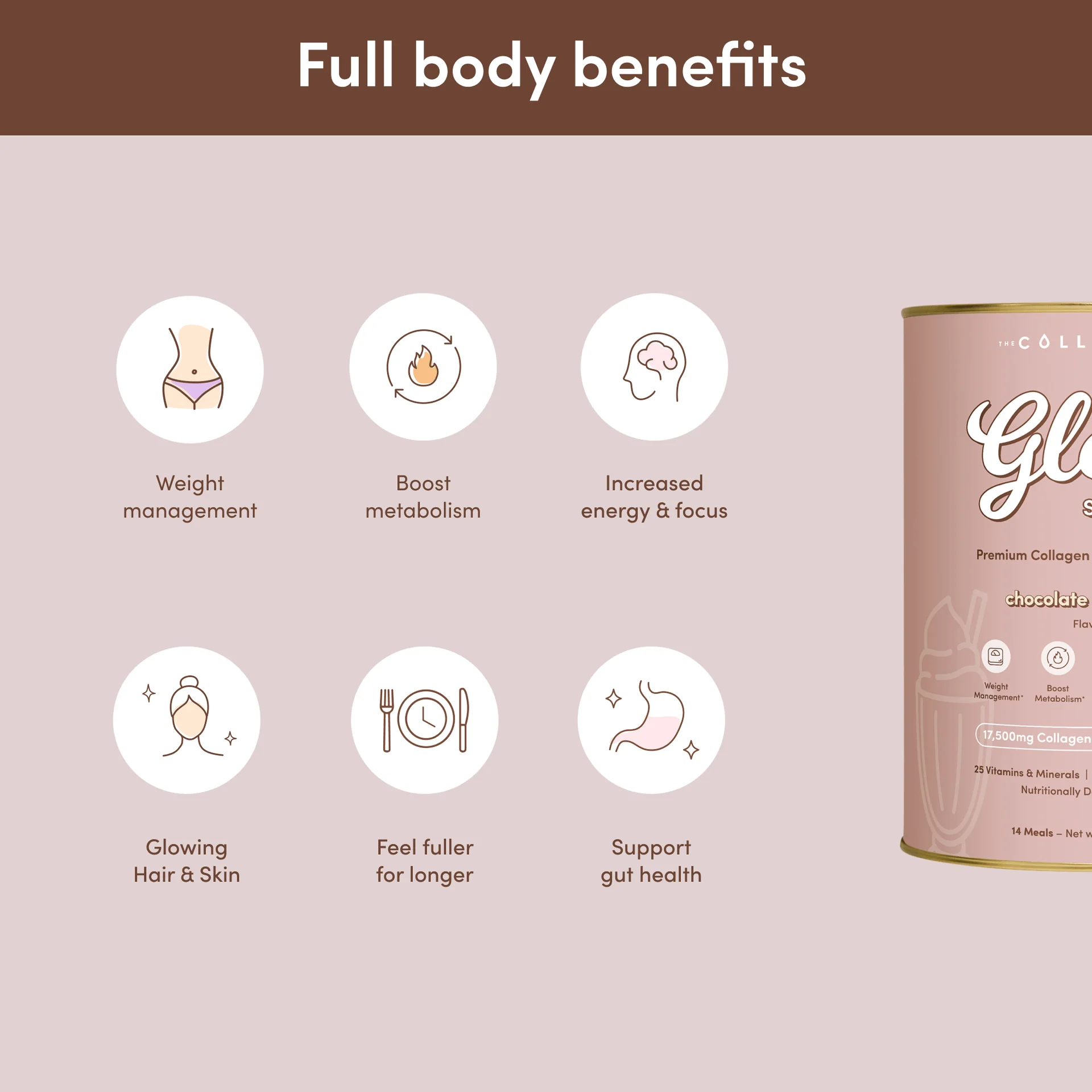 Chocolate milkshake Collagen Meal Replacement - 784g - Image 11