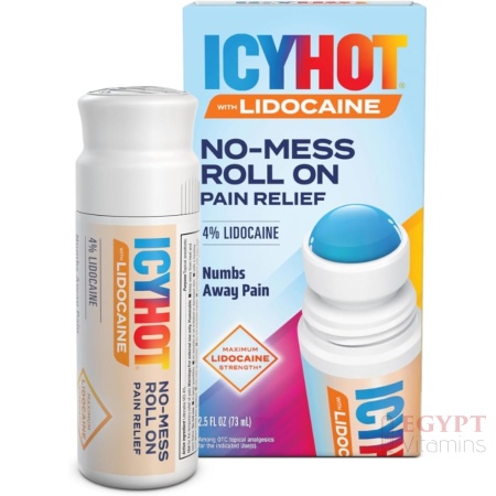 Icy Hot Maximum Strength Lidocaine No-Mess Pain Relief Liquid, No-Mess Applicator, 2.5 Ounces