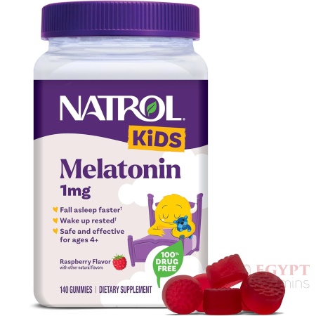 Natrol Kids 1mg Melatonin Gummies Raspberry Flavor | 140 Gummies