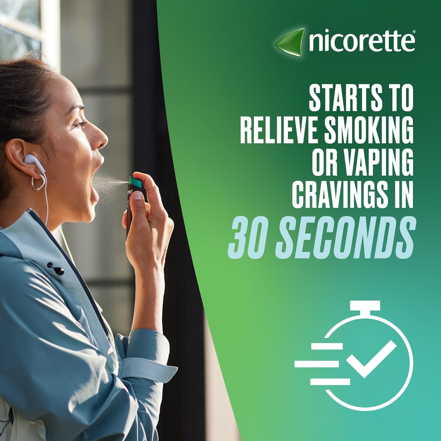 Nicorette QuickMist Mouthspray, Freshmint (2 x 150 Sprays) Smoking or Vaping Cessation Aid, designed to start reducing cravings in 30 seconds (Quit Smoking or Quit Vaping Aid) - Image 4