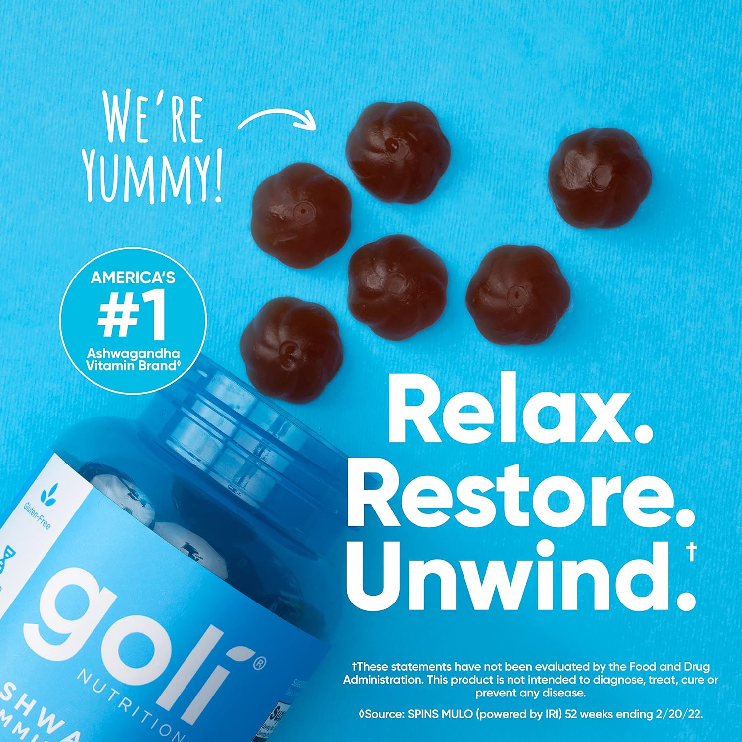 Goli Ashwagandha Gummies with Vitamin D for Stress Relief | 60 Ct - Image 6