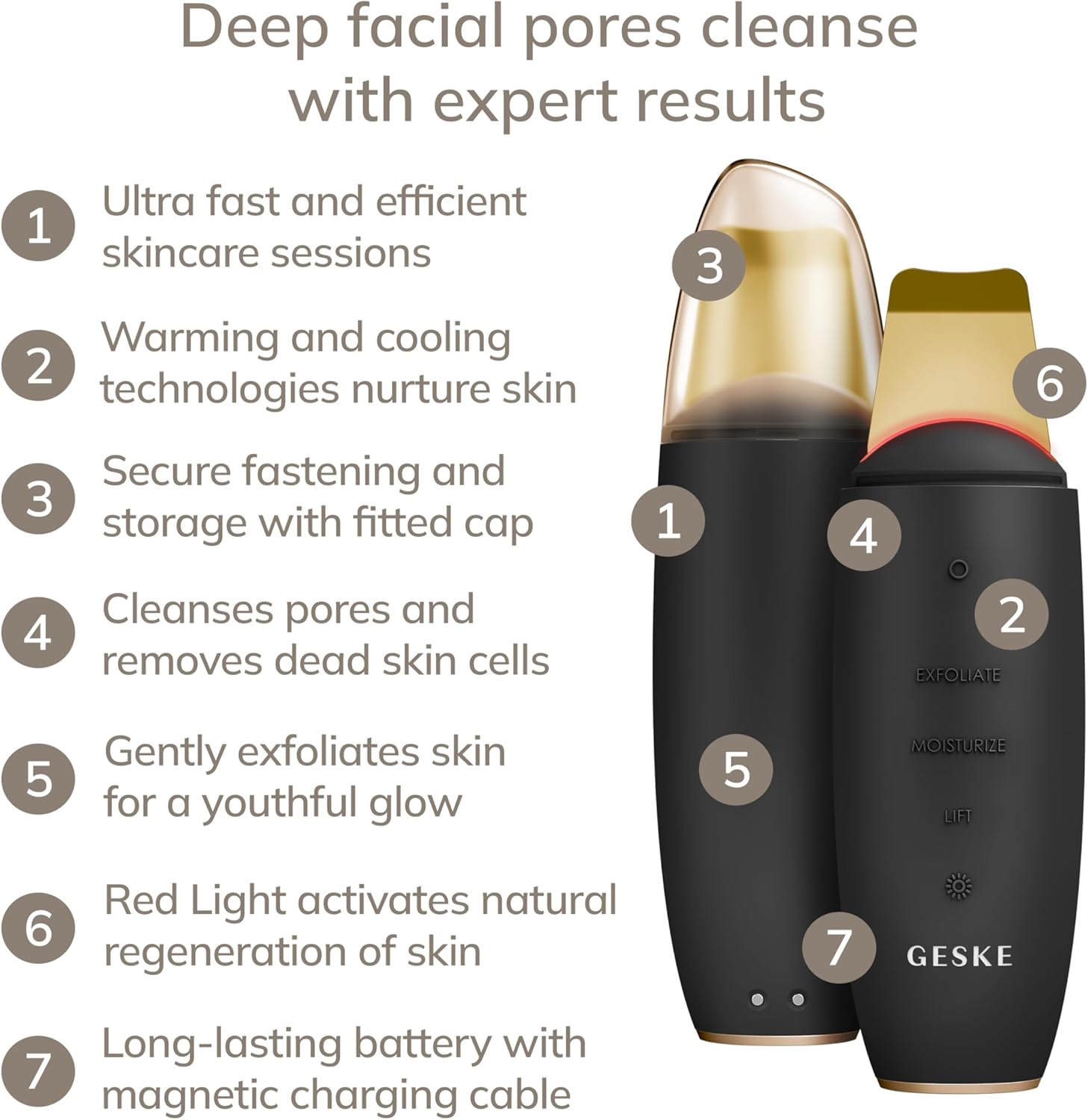 GESKE MicroCurrent Skin Scrubber | 9-in-1 Blackhead Remover - Image 8