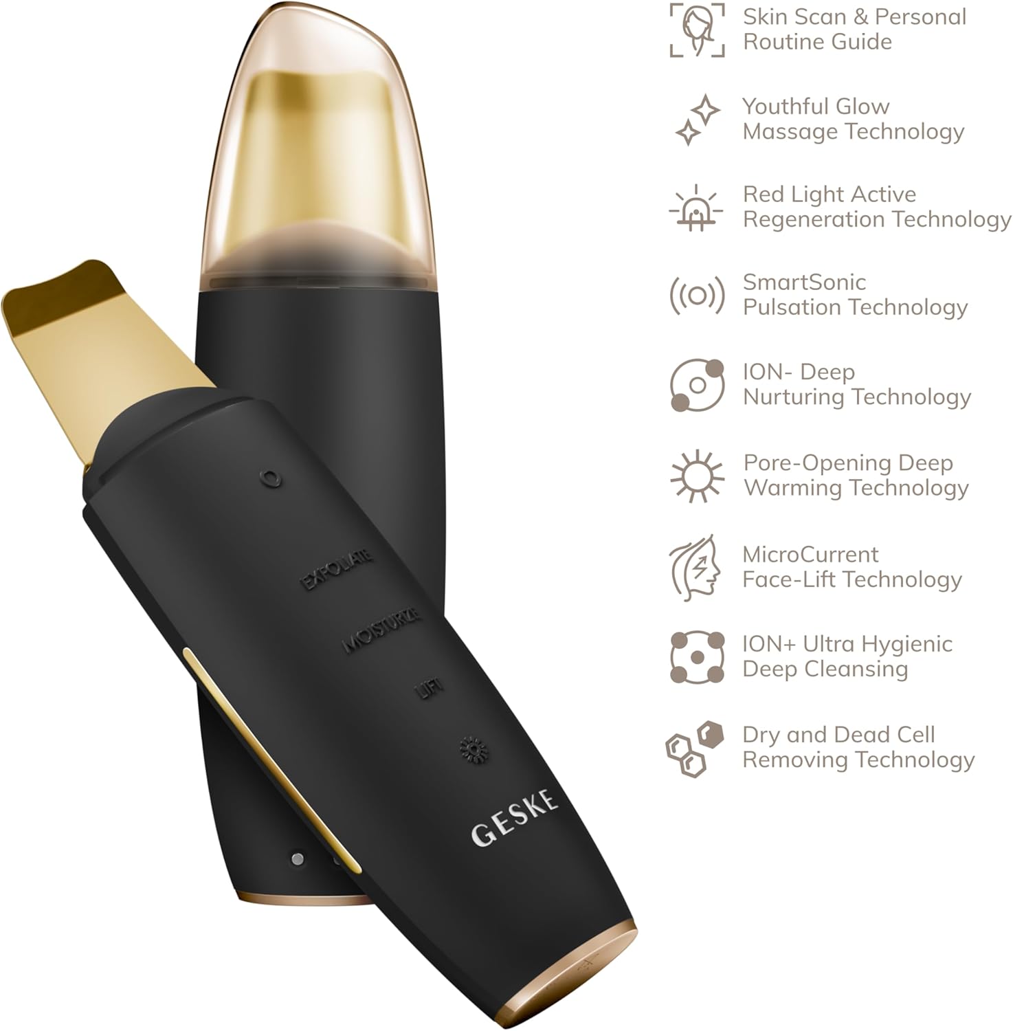 GESKE SmartAppGuided⢠MicroCurrent Skin Scrubber & Blackhead Remover