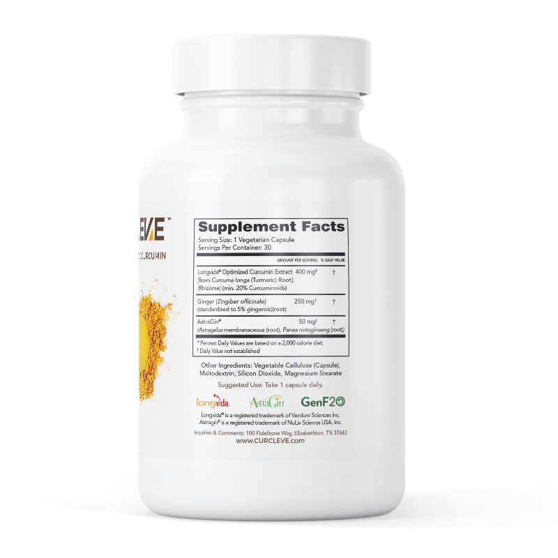 CurcLeve Curcumin Supplement | Advanced Bioavailability Support | 30 Capsules - Image 3