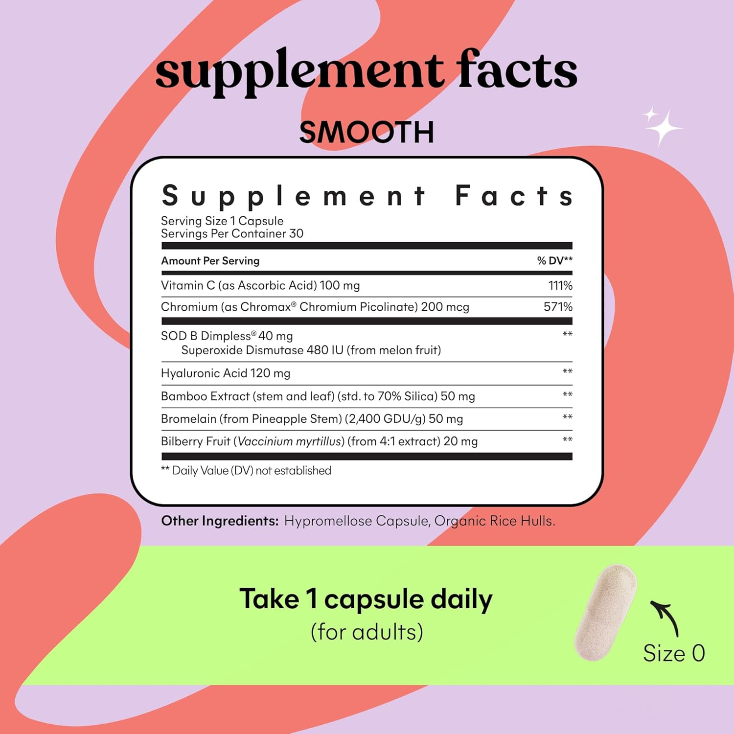 Lemme Smooth Anti Cellulite Capsules for Women, Smooth Legs & Thighs, Reduce Cellulite & Crepey Skin w/Clinically Studied SOD & Silica (1 Month Supply 30 ct) - Image 2