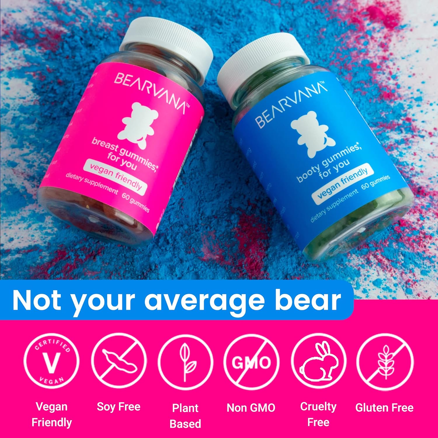 BEARVANA Top & Peach Support Combo Pack Gummies for Women | 9 Herbal Extracts Including Fenugreek, Maca & Fennel | Essential Vitamins | Berry Flavor | 2-Pack (120 Gummies) - Image 5