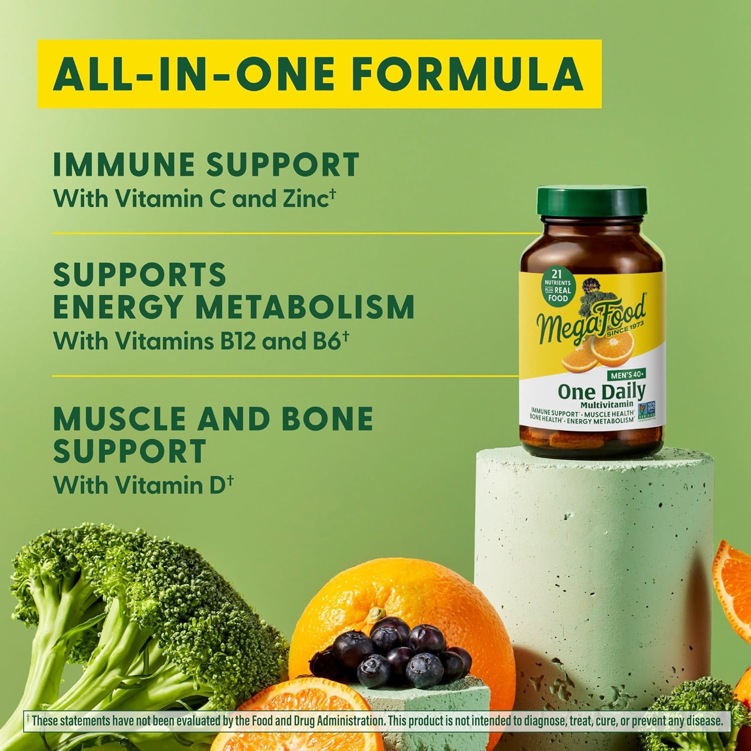 {Broken Bottle}MegaFood Men's 40+ One Daily Multivitamin for Men | 60 Tabs - Image 8