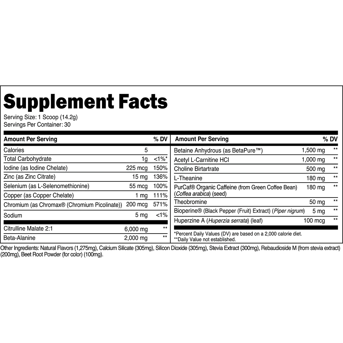 Transparent Labs Lean Pre-Workout | 30 servings - Image 2