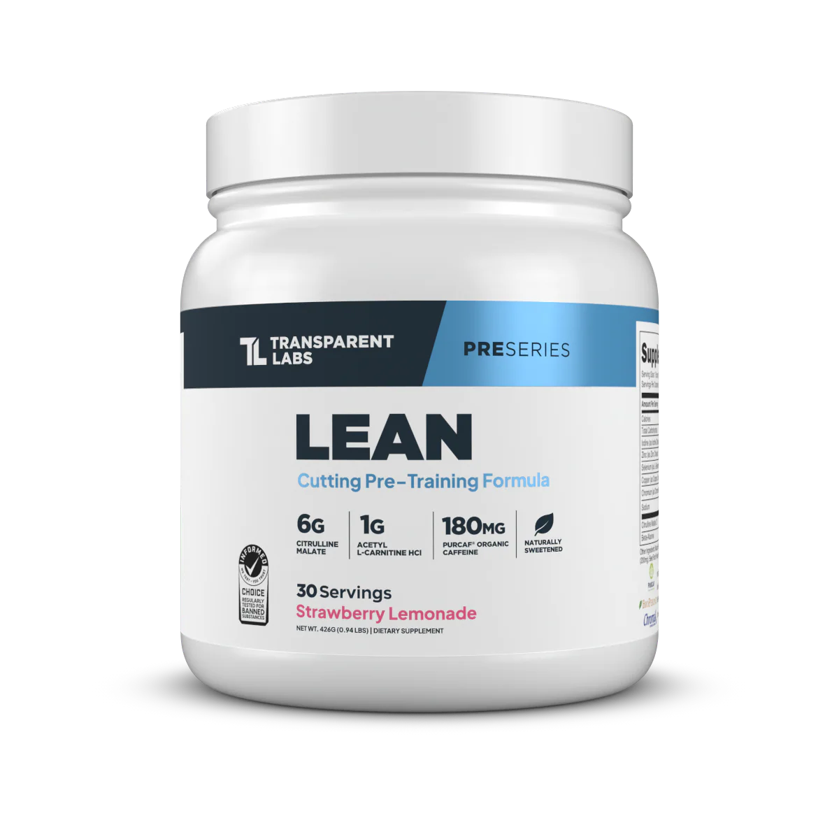 Transparent Labs Lean Pre-Workout | 30 servings