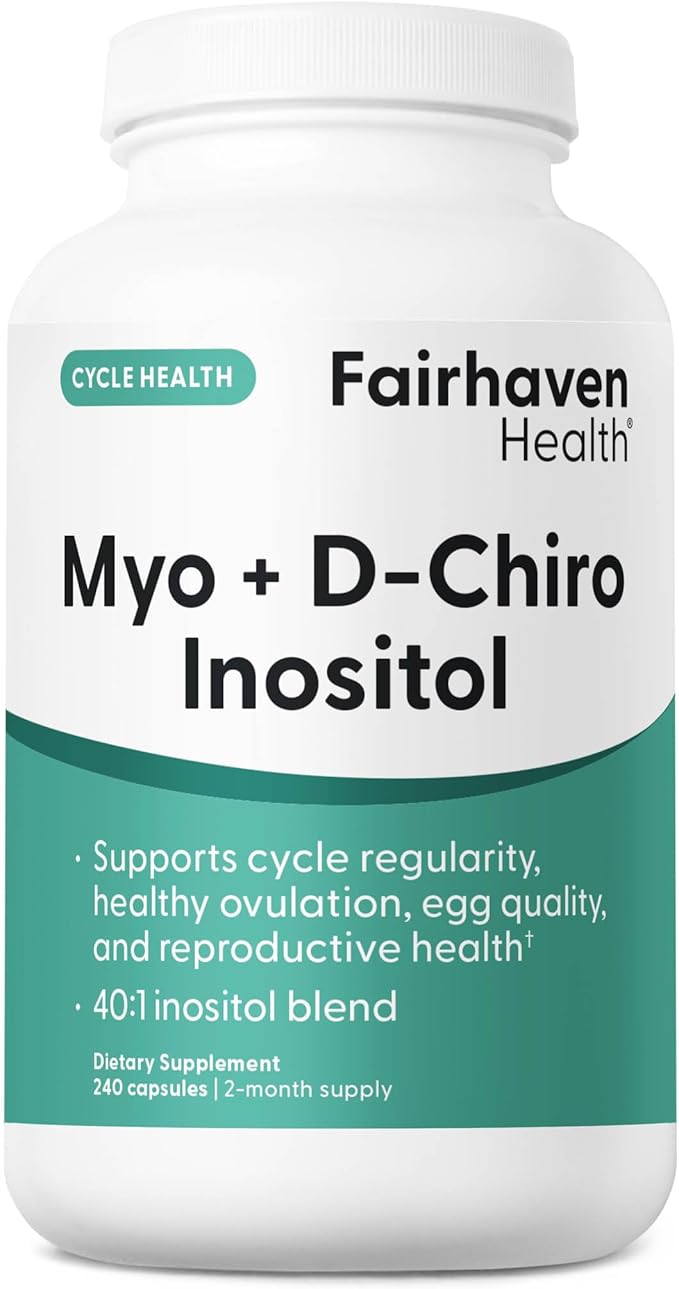 Fairhaven Health Myo-Inositol and D-Chiro Inositol | 240 Capsules