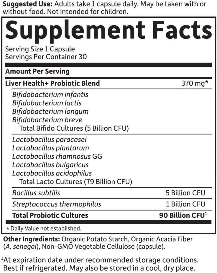 Garden of Life Platinum Series Liver Health+ 90 Billion CFU | 30 Capsules - Image 2