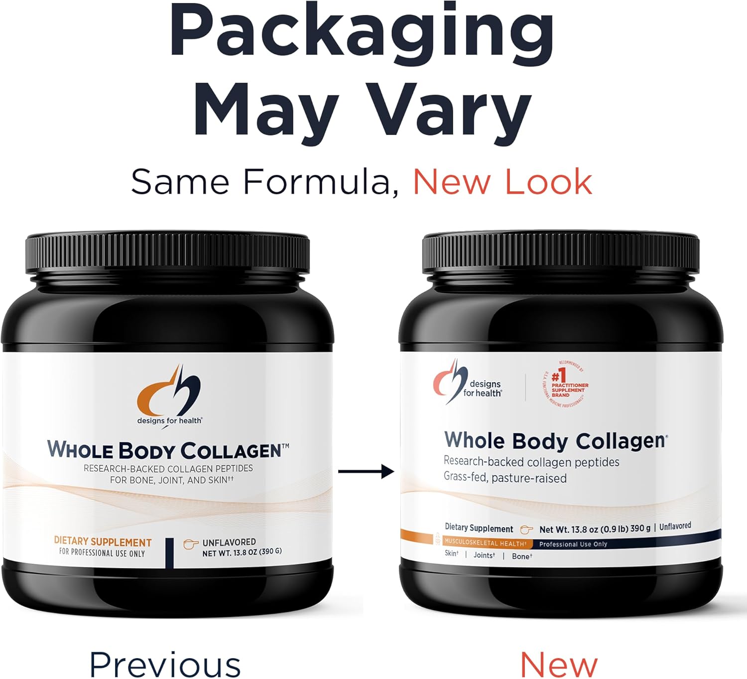 Designs for Health Whole Body Collagen Powder - Hydrolyzed Collagen Peptides Powder for Healthy Skin & Hair, Joint + Bone Health - Fortigel & Verisol Collagen, Unflavored (30 Servings) - Image 4