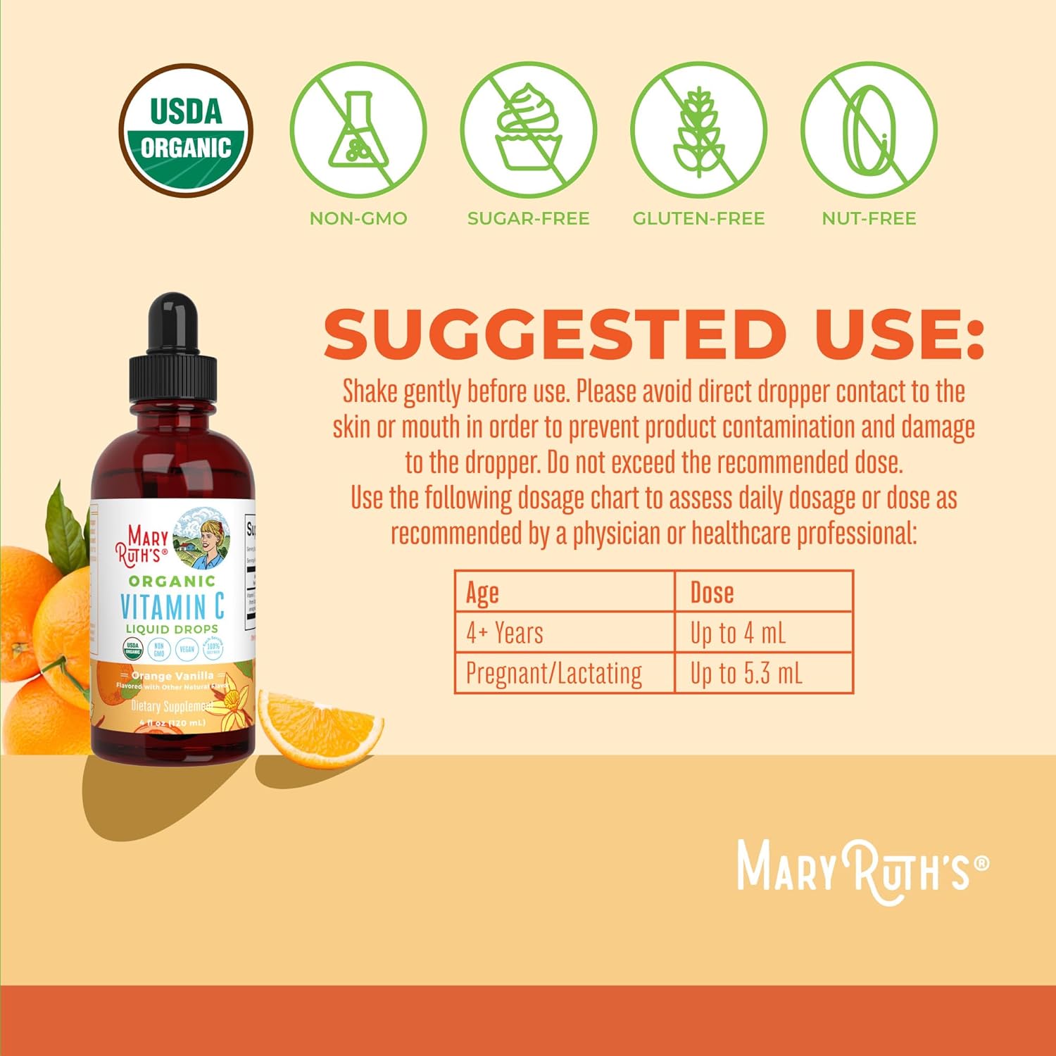 MaryRuth Organics Organic Vitamin C Supplement | 4 Fl Oz - Image 3