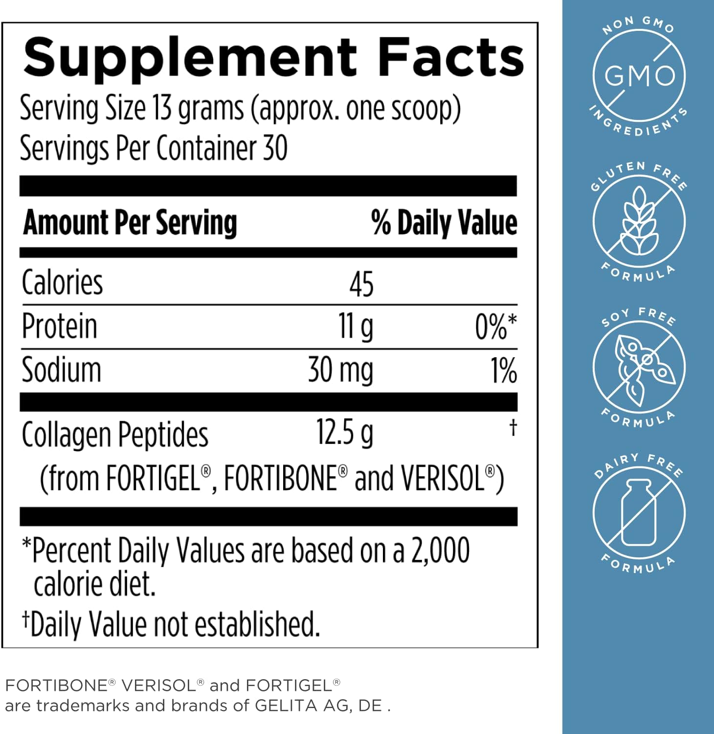 Designs for Health Whole Body Collagen Powder - Hydrolyzed Collagen Peptides Powder for Healthy Skin & Hair, Joint + Bone Health - Fortigel & Verisol Collagen, Unflavored (30 Servings) - Image 2