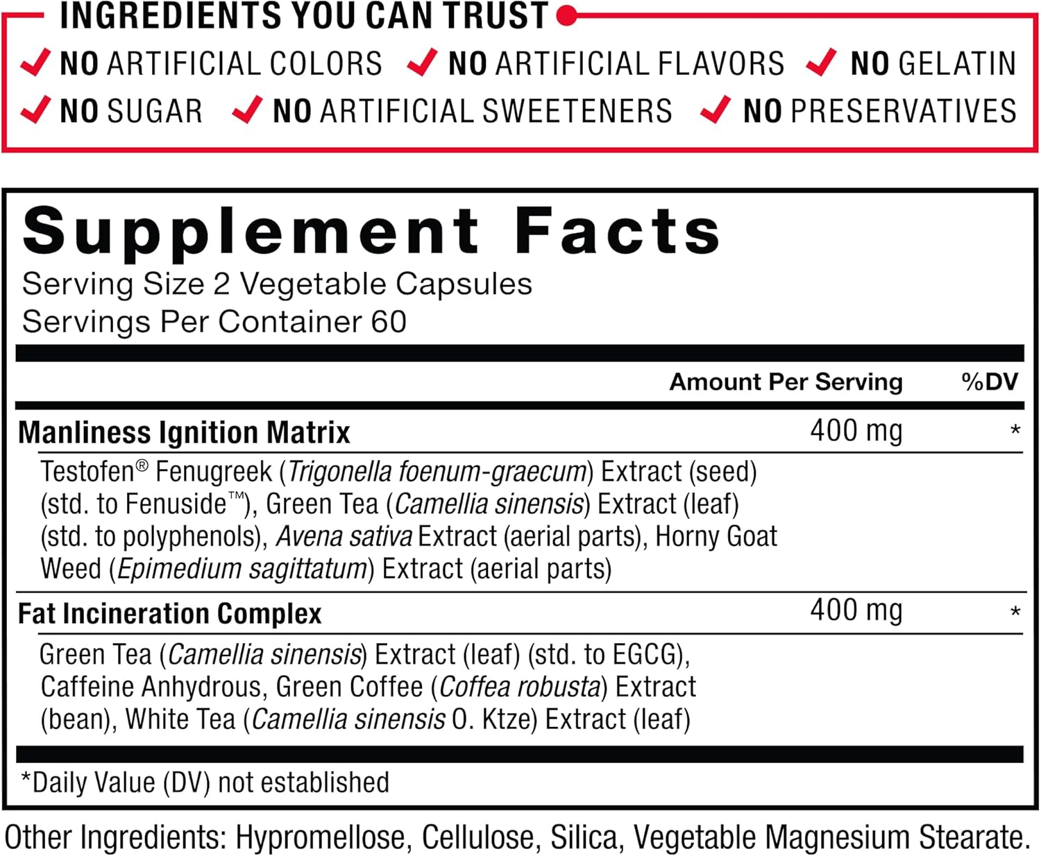 Force Factor Test X180 Ignite | 120 Count - Image 2