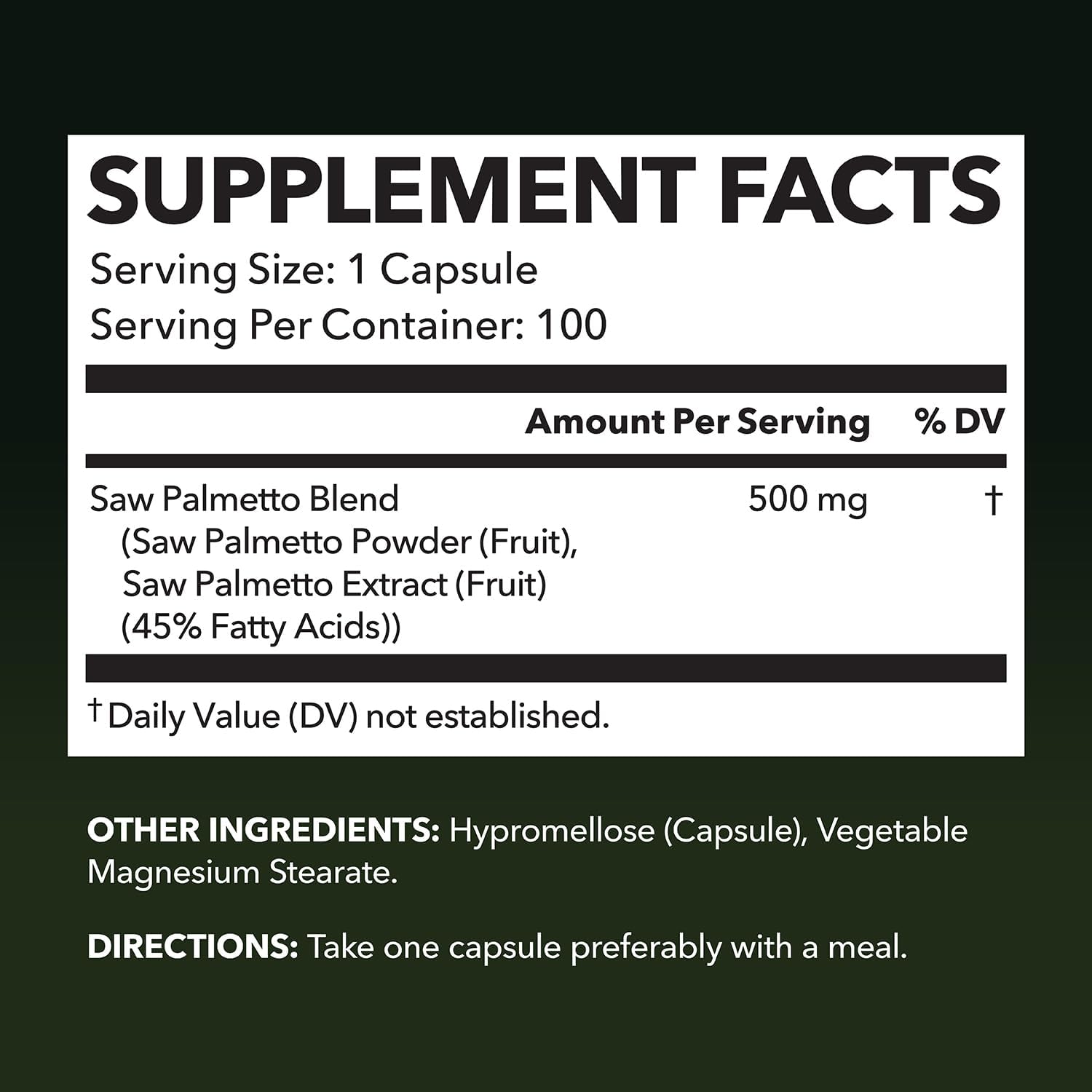 Havasu Nutrition Saw Palmetto DHT Blocker - Extra Strength Prostate Support | 100 count - Image 2
