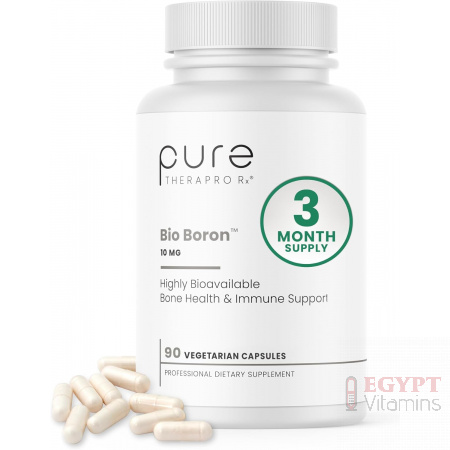 Pure TheraPro Rx Bio Boron 10mg, 3 Months Supply - Bororganic Glycine Boron for Men & Women - Premium Formula for Bone Health, Joint Flexibility, Cardiovascular Function & Immunity Support