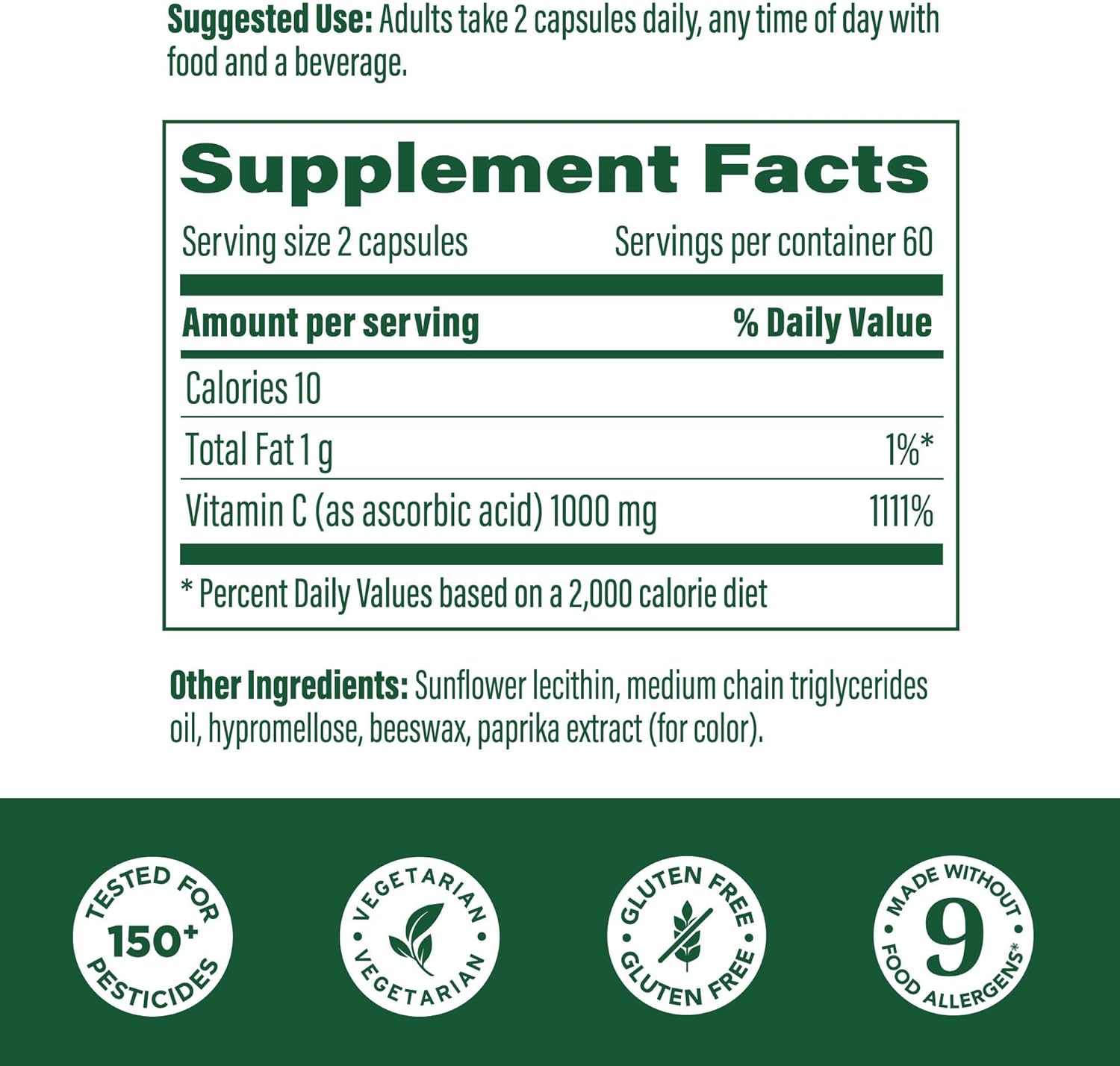 MegaFood Liposomal Vitamin C 1000mg | Maximum Absorption |120 Capsules - Image 2