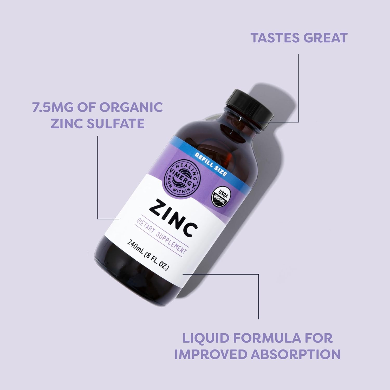 Vimergy Zinc Sulfate Liquid | Medical Medium #1 Choice & Immune Defense |120 Servings (240mL) - Image 6