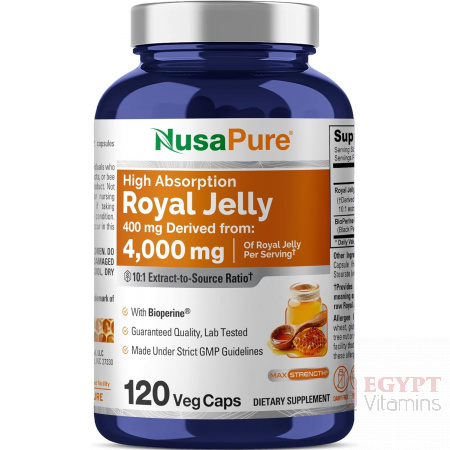 NusaPure Royal Jelly 400 mg Equivalent to 4000mg | 120 Capsules