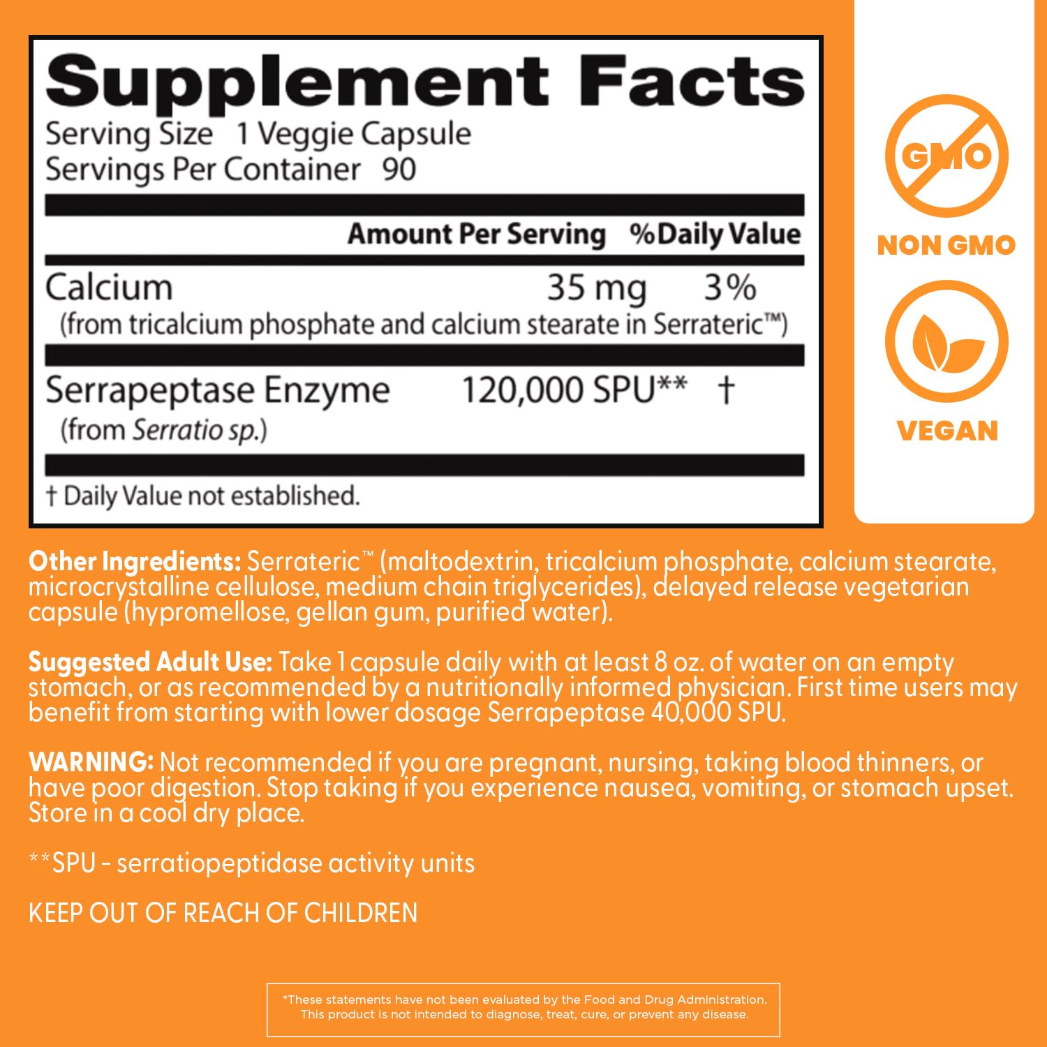 Doctor's Best Serrapeptase 120,000 SPU | For Sinus & Recovery | 90 Capsules - Image 2