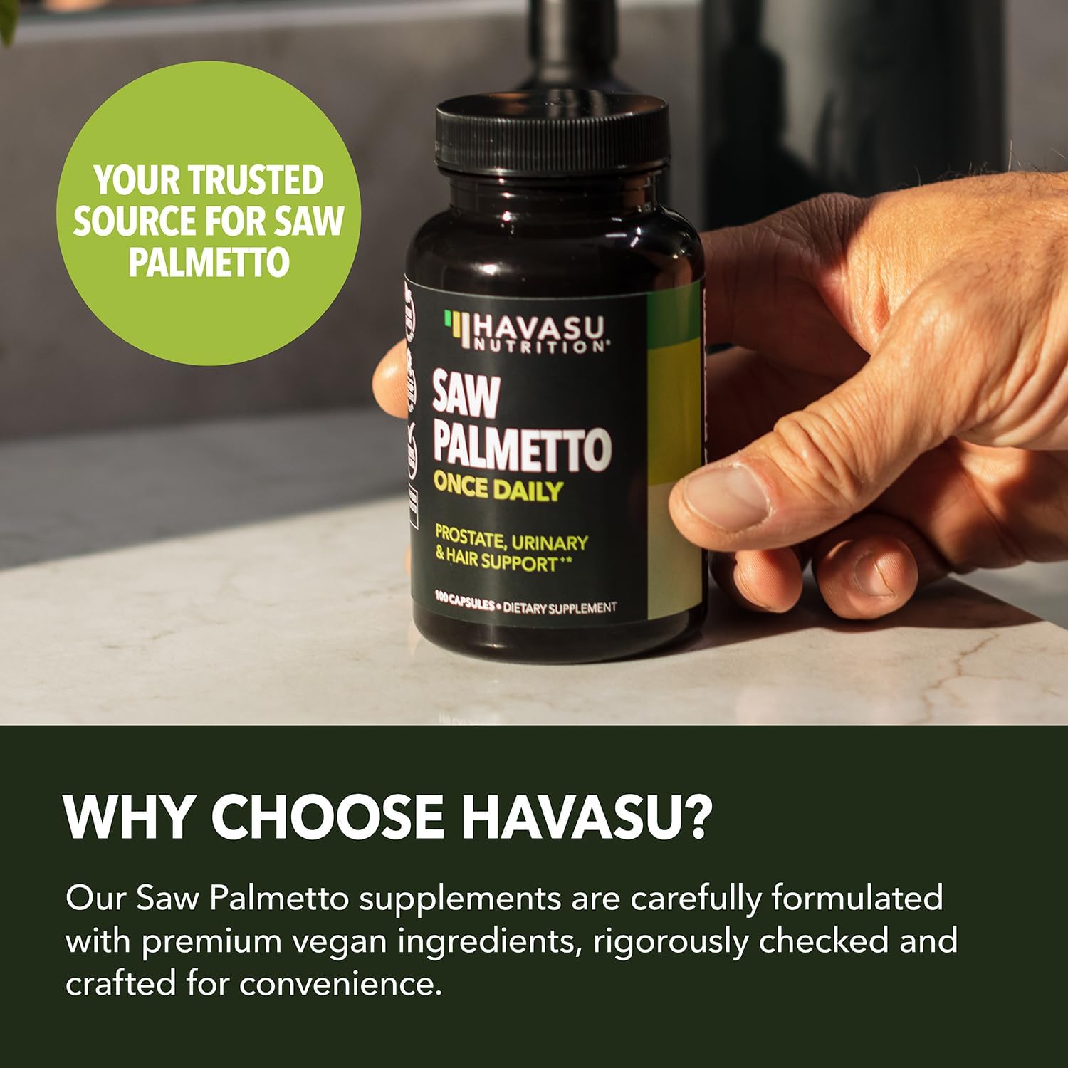 Havasu Nutrition Saw Palmetto DHT Blocker - Extra Strength Prostate Support | 100 count - Image 9