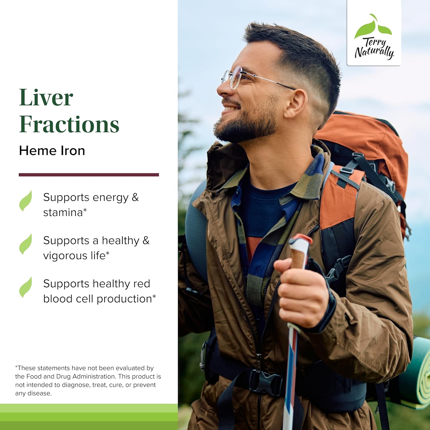 Terry Naturally Liver Fractions | Heme Iron & B12 for Energy | 90 capsules - Image 3