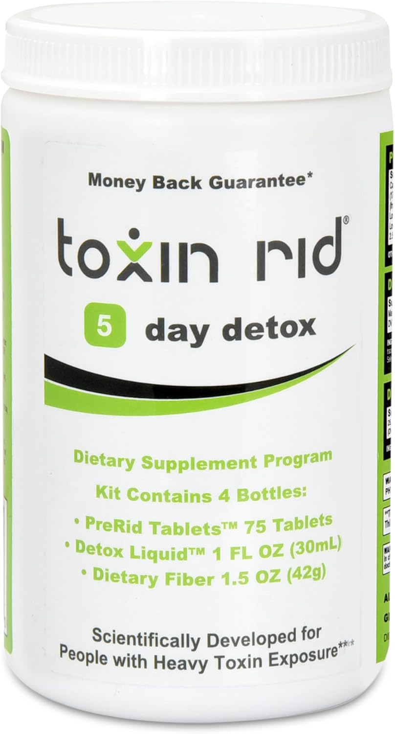 Toxin Rid 5-Day Detox Kit | Permanent THC Cleanse for Heavy Users | 75 Vegan Tablets with Liquid Formula