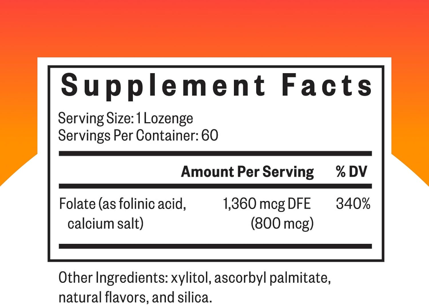 Seeking Health Folinic Acid Lozenges | The Methyl-Free Alternative | 60 Lozenges - Image 2