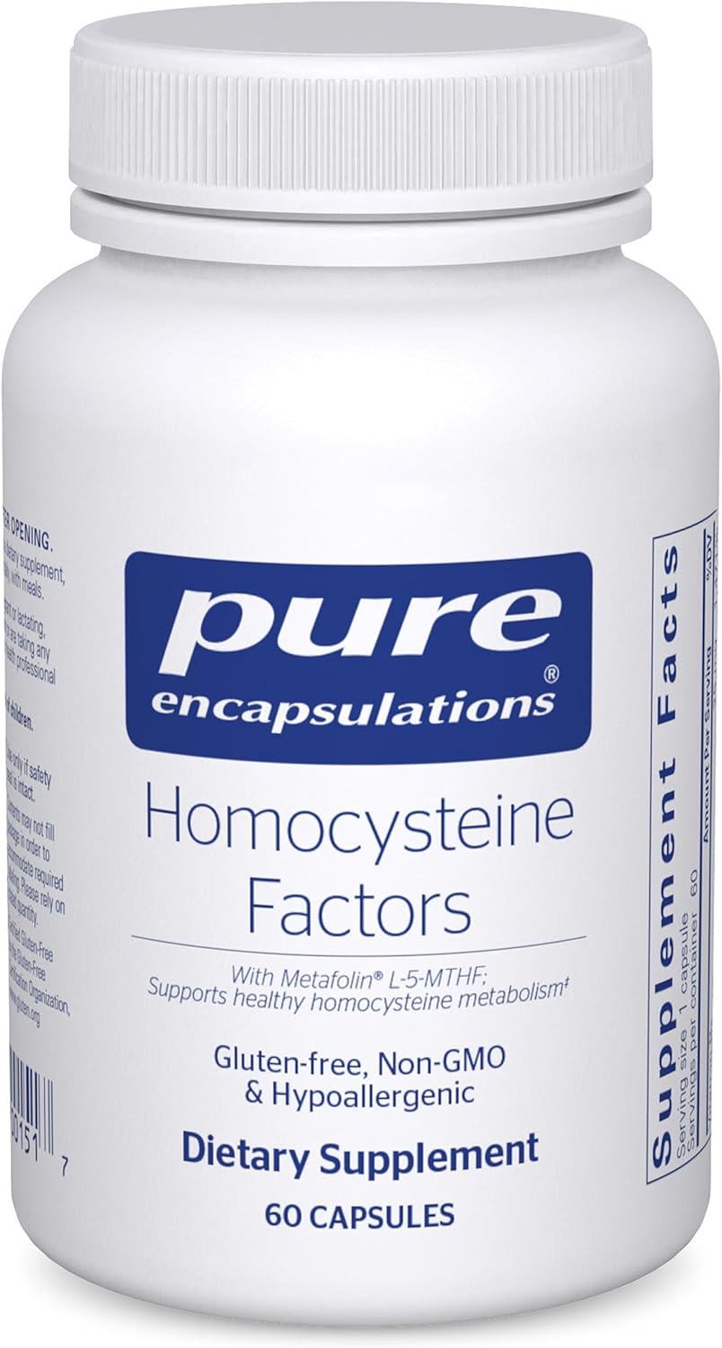 Pure Encapsulations Homocysteine Factors | Methylated B-Complex (60 Caps) | 60 Capsules