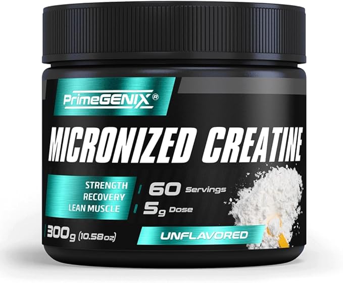 PrimeGenix Micronized Creatine Monohydrate | 60 Serving