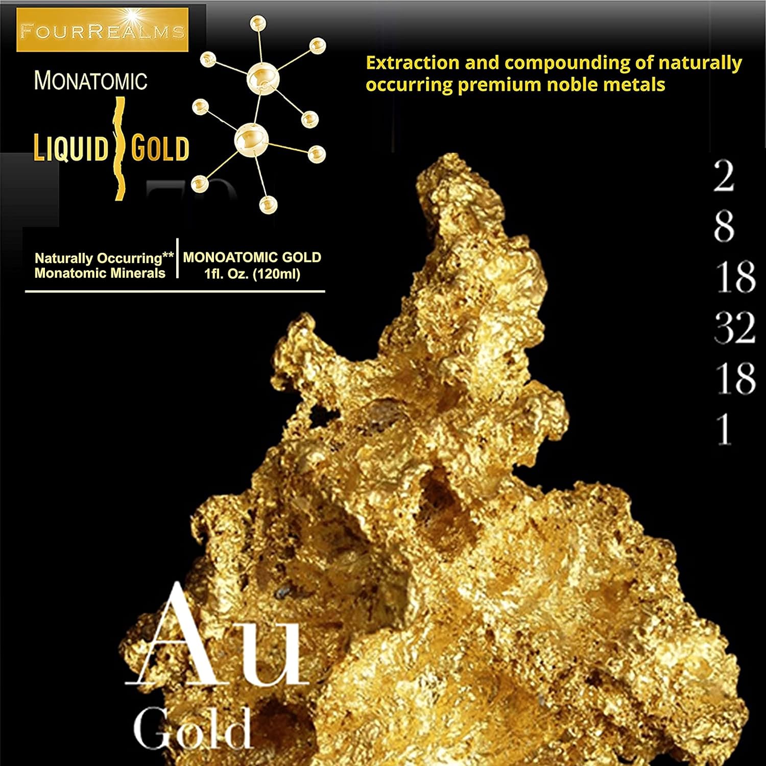 Ormus Monoatomic Gold Rich in Pure M-State Minerals & White Powder Gold - Pure 24k Gold -Trace Mineral Solution 1 oz - Image 2