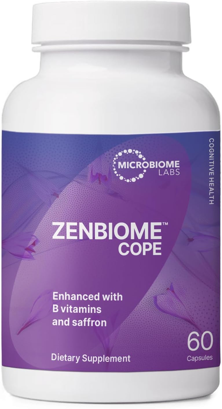 Microbiome Labs Zenbiome COPE | Mood & Gut-Brain Axis Support | 60 Capsules