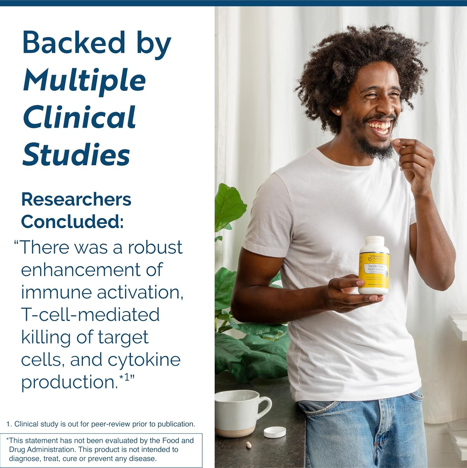 Transfer Factor Multi-Immune Support Supplement - Clinically Researched Immune Support Formula with Colostrum, Mushrooms, Green Tea, and IP-6 - Promotes Healthy NK Cell & T-Cell Function, 90 Capsules - Image 5