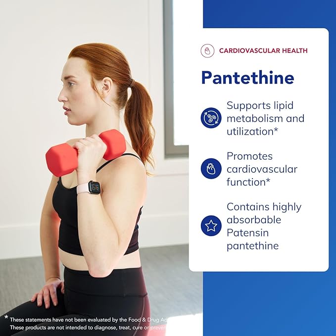 Pure Encapsulations Pantethine | Hypoallergenic Supplement Supports Healthy Lipid Metabolism and Cardiovascular Function | 60 Capsules - Image 3