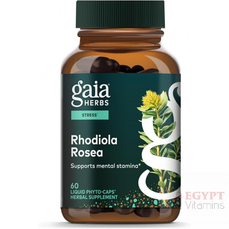 Gaia Herbs Rhodiola Rosea 120mg Extract | Stress Relief & Mental Focus | 60 Servings