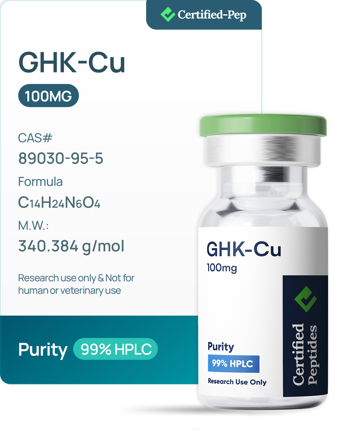 Certified-Pep GHKCU 100 MG